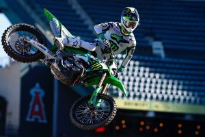 Chase Sexton beim Supercross Auftakt auf der Kawasaki