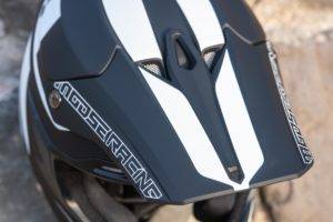 Moose Racing F.I. Session Motocross Helm - Black/White - Helmschirm