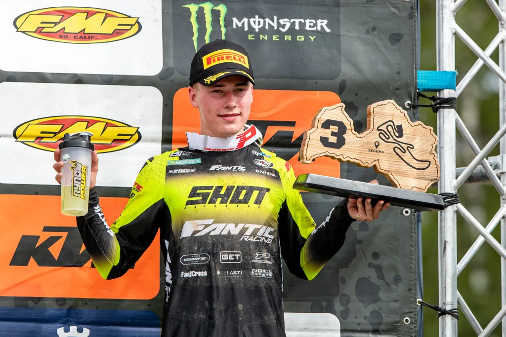 Maximilian Werner fuhr beim MXGP von Lettland auf Platz 3 in der EMX125.