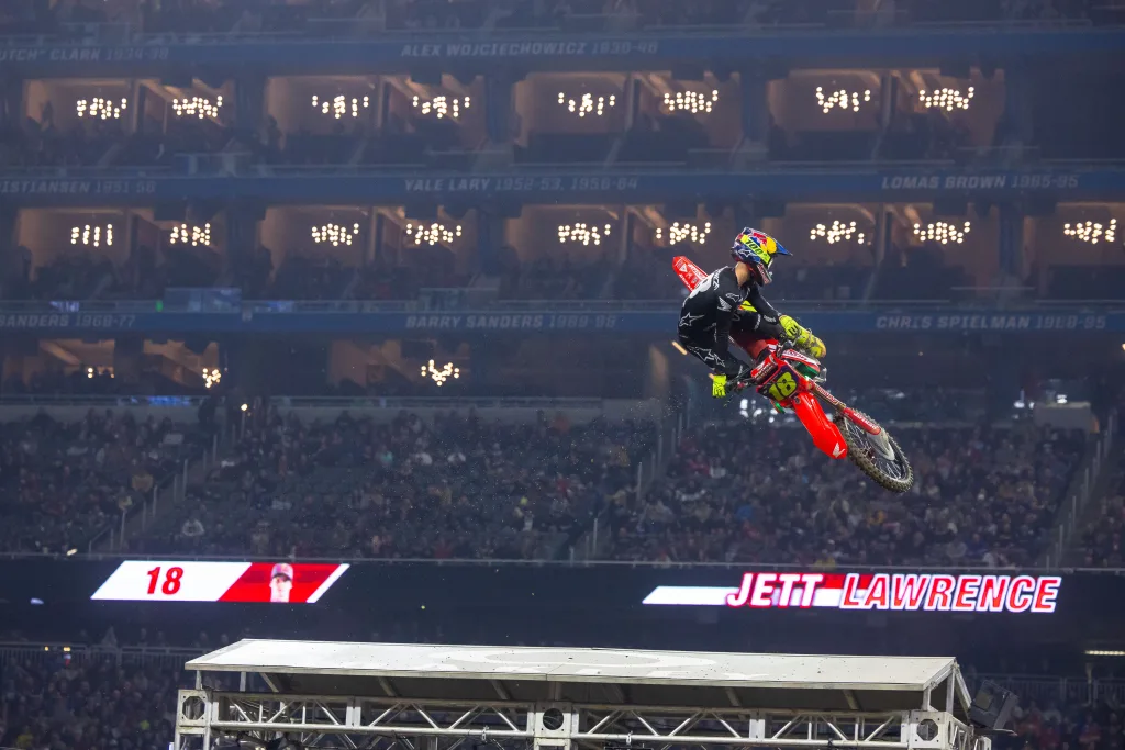 Jett Lawrence war Leidtragender in der Kollision mit Justin Barcia beim Triple Crown St. Louis.