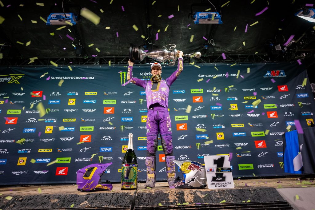 Jett Lawrence holt in seiner 450SX Rookie Saison den Titel