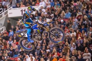 Cooper Webb beim SX Rennen in Salt Lake City.