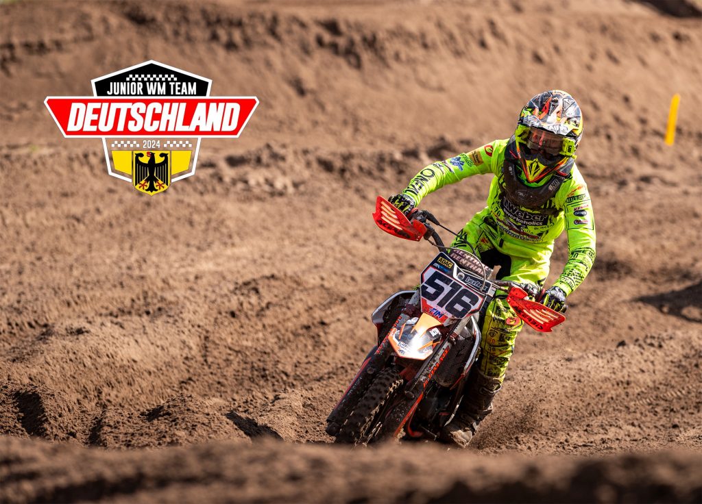 Luca Frank ist in diesem Jahr Mitglied der deutschen Junioren Motocross Weltmeistermanschaft.