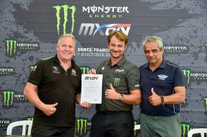 Steve Dixon (L), David Luongo (M) und Antonio Alia Portela (R) gaben 2023 die Nominierung für das MXoN 2024 bekannt.