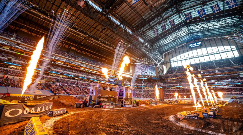 Das Lucas Oil Stadium ist Austragungsstätte des Supercross Indianapolis 2025