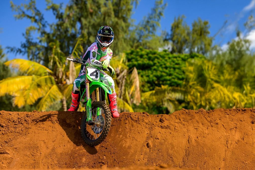 Chase Sexton Kawasaki Neuverpflichtung beim Testen auf Hawaii
