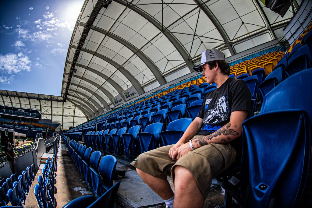 Haiden Deegan auf den Zuschauerrängen des WSX Melbourne 2025.