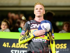 Mitchell Oldenburg dominierte auf seiner Beta den Auftakt des Supercross Stuttgart.