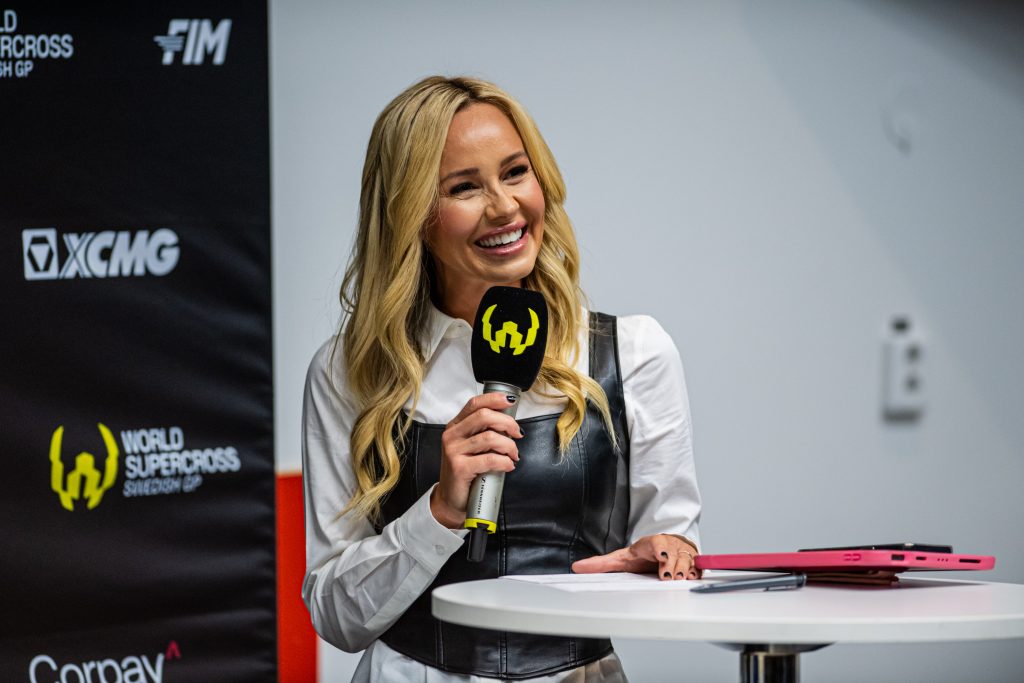 Kristen Beat bei einer WSX Pressekonferenz