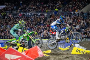 Das Duell des Seattle Supercross 2026: Deegan (#1) vs. Kitchen (#47).