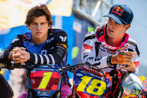 Haiden Deegan (links) forder Dauersieger Jett Lawrence in der AMA Pro Motocross Serie heraus