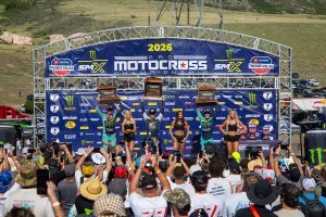 Das Podium der 250MX Klasse beim Thunder Valley National 2026