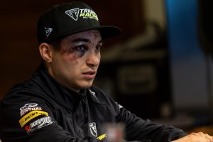 Guillem Farrés war in der Pressekonferenz des MXGP of Sweden 2026 sichtlich gezeichnet
