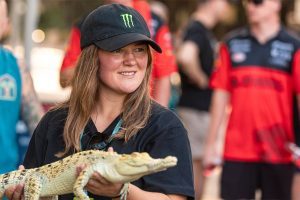 Courtney Duncan hier beim Media Event des MXGP in Australien, startet nun auf einer Stark Varg beim Gotland Grand National